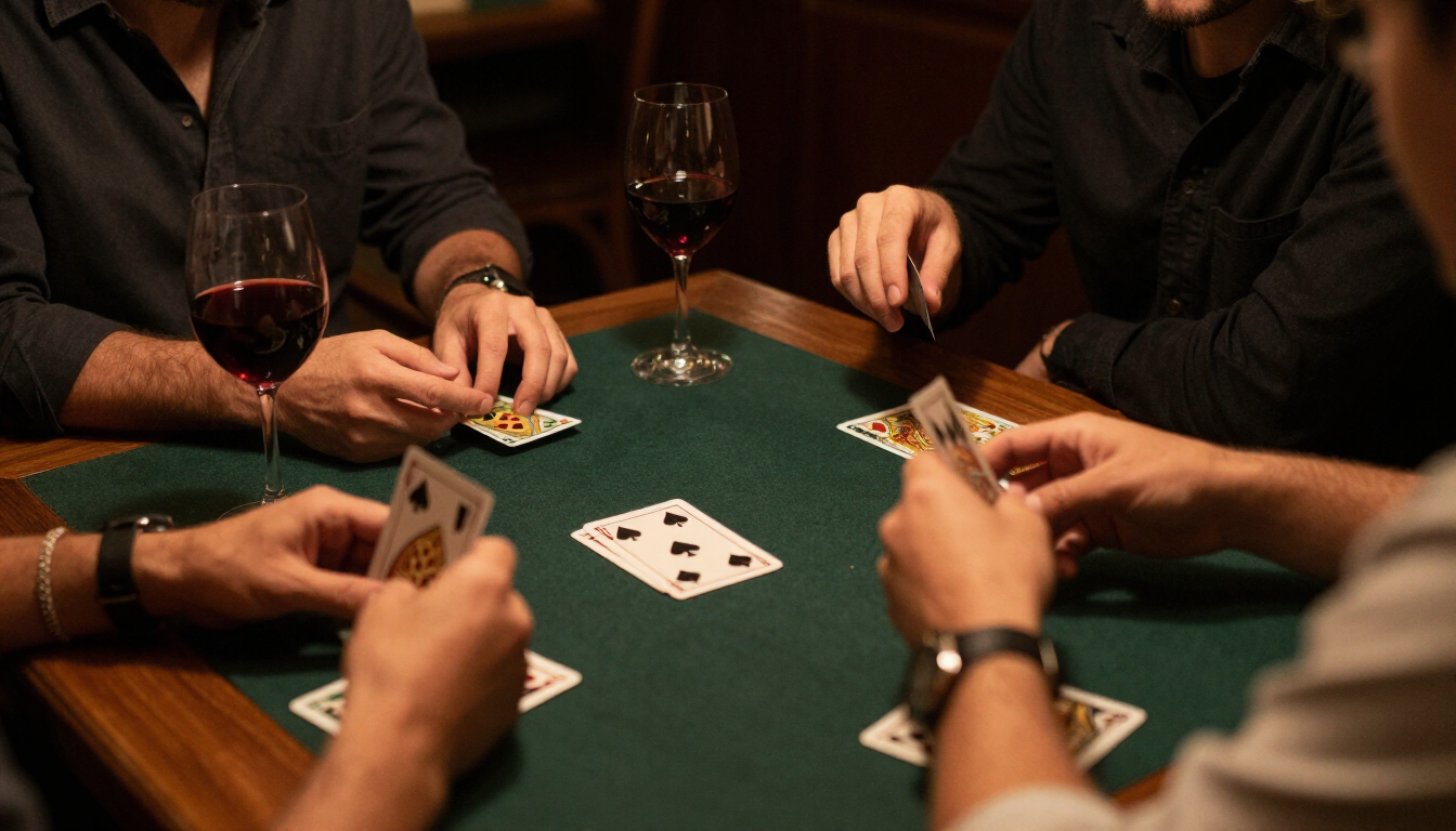Partida de truco en un bar tradicional