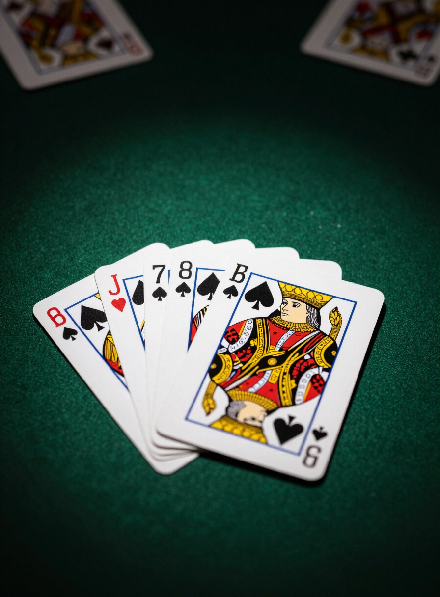 Cartas españolas sobre paño verde